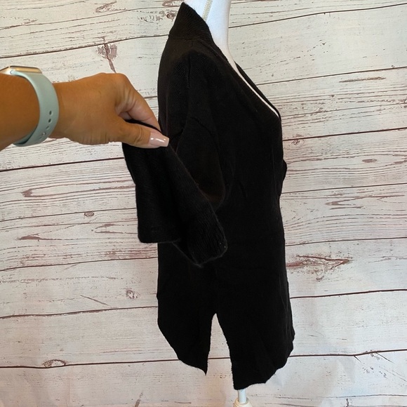 RDI Deep V-Neck Tunic Knit Split Hem Sweater NWT - Picture 4 of 10